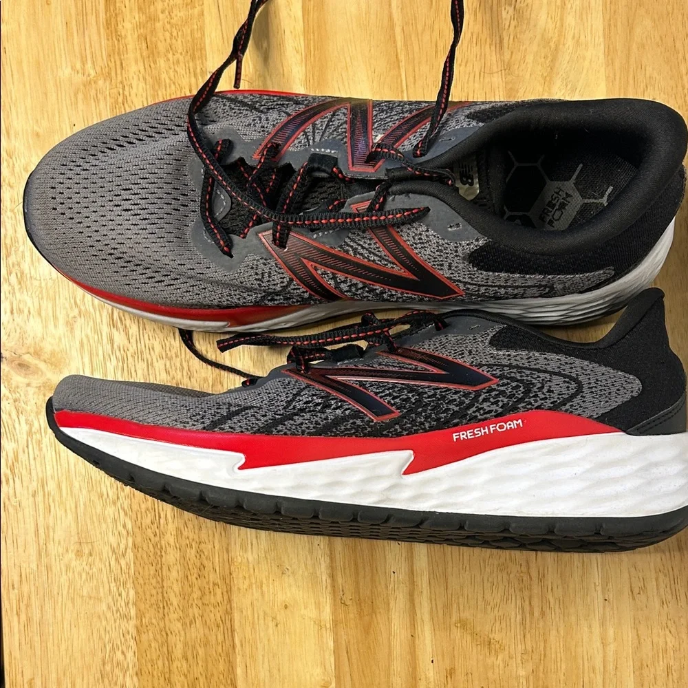 New Balance Black and Red Fresh Foam Evare Sneakers